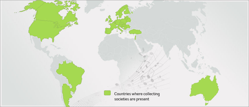 Zpav - countries where collecting societes are present